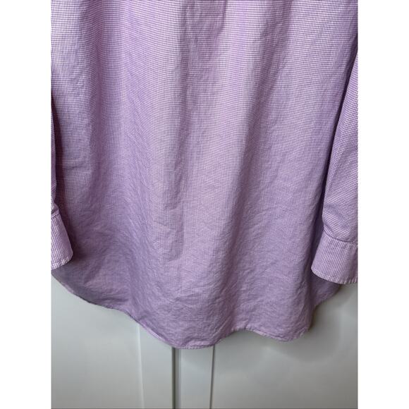 Ralph Lauren Shirt Mens XL 17 1/2 NeckPink White Plaid Dress Classic Fit Preppy - Picture 6 of 9